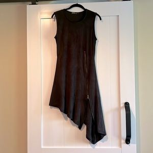 Benjamin Jay Chocolate Brown suede dress (S)